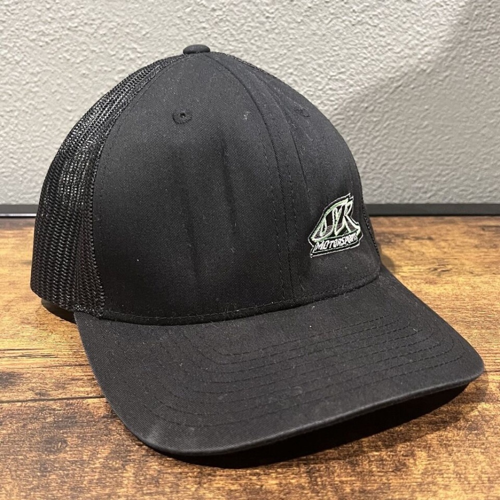 SK Motorsport Hat Cap Snapback Black Mesh Back Embroidered Logo Adjustable